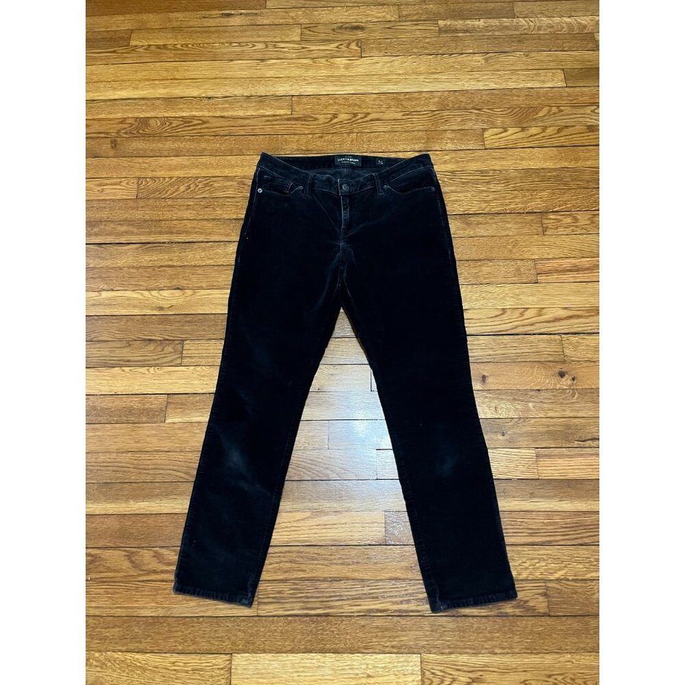 Lucky Brand Lolita Skinny Jeans Women's Size 8/29 Black Velvet Pants